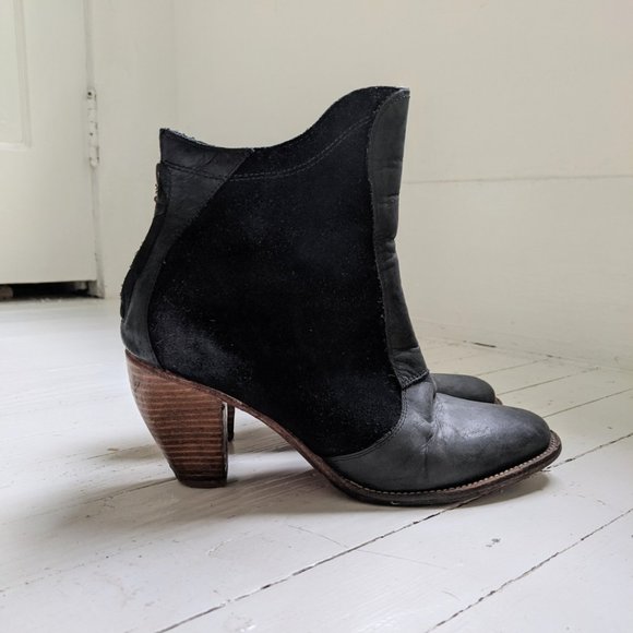 8.5 half leather half suede boots - Picture 2 of 4